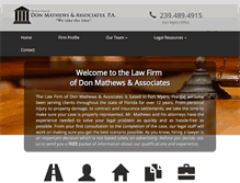 Tablet Screenshot of dmathewslaw.com